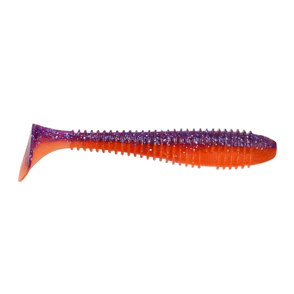 Crazy Fish Vibro Fat 4" Soft Bait for Bass, Walleye, Pike