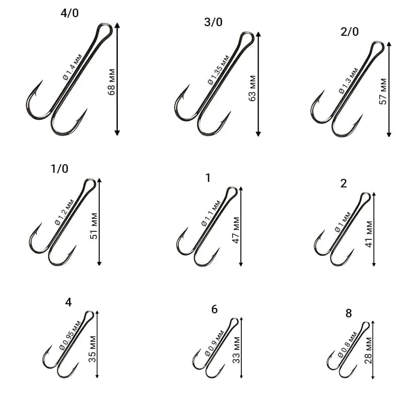Crazy Fish Long Tail Double Hook For Big Soft Lures