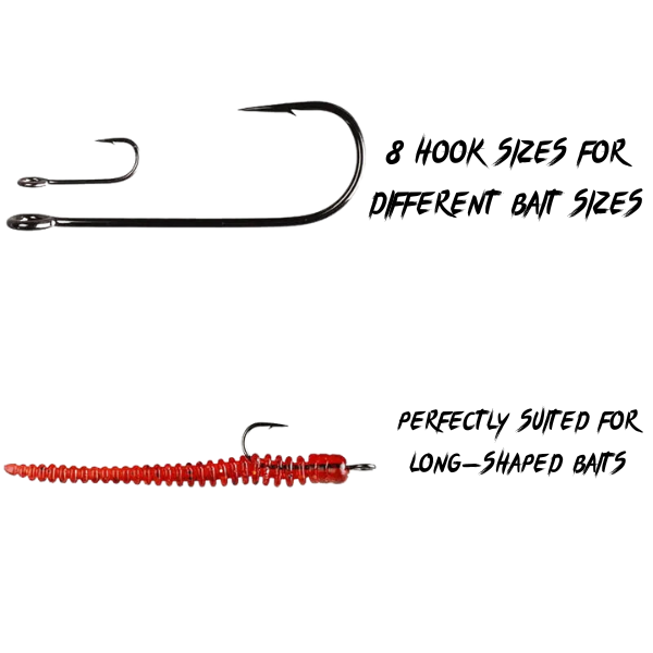 Crazy Fish Round Bend Hook Soft Bait Hook for Jig Fishing