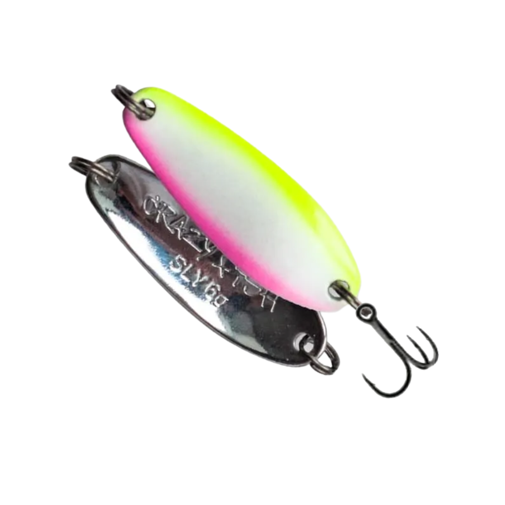 Crazy Fish Sly 1/4.5 oz Metal Spoon for Spinning Fishing