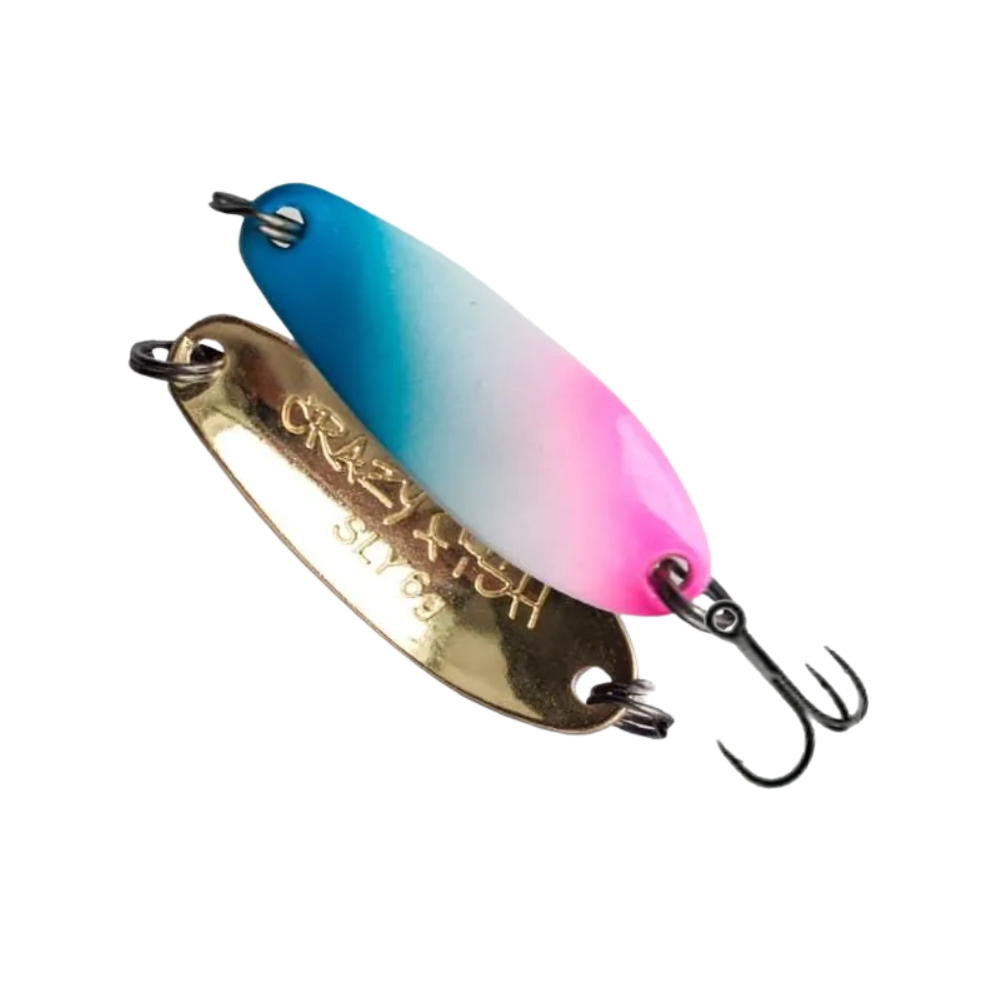 Crazy Fish Sly 1/4.5 oz Metal Spoon for Spinning Fishing