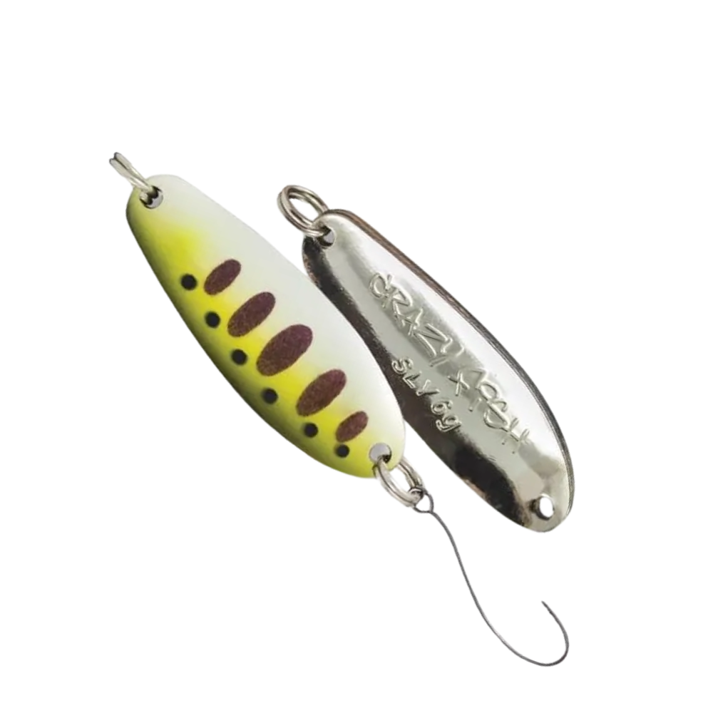 Crazy Fish Sly 1/4.5 oz Metal Spoon for Spinning Fishing