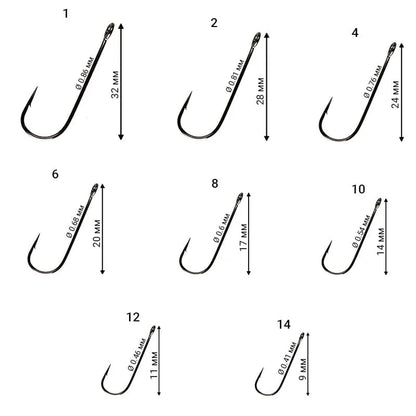 Crazy Fish Round Bend Hook Soft Bait Hook for Jig Fishing