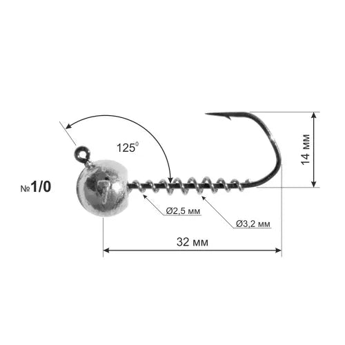 DS Jig Head Strong Jig Hook for Predator Fishing